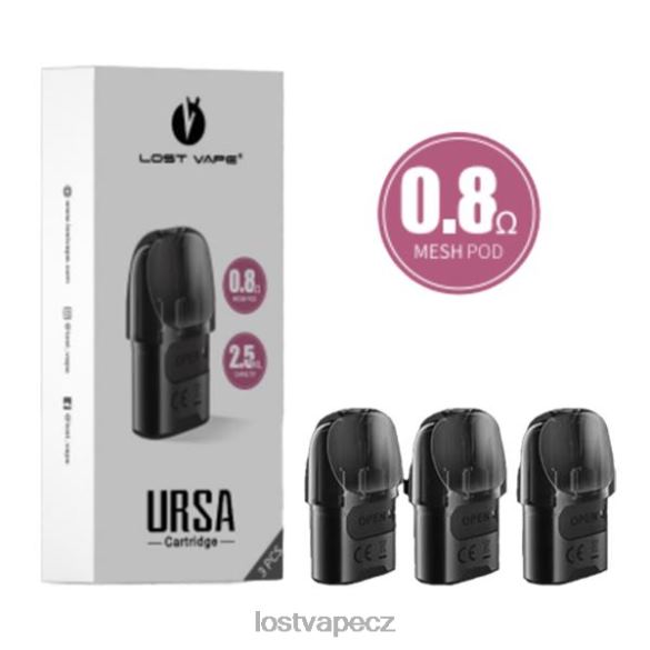 Lost Vape URSA náhradní pouzdra | 2,5 ml (3 balení) černá 0,8ohm HJZ28123 Lost Vape Review Cz
